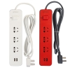 晨光时尚延长线插座三位带USB1.8米AEA98650