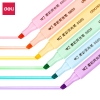 得力S605柔彩三角杆荧光笔(混)(6支/盒)
