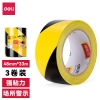 得力33783警示胶带48mm*33m*130μm(黄黑)(3卷/筒)
