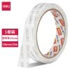得力30413棉纸双面胶带18mm*10m*90um(白色)(卷)-强力款